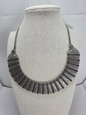 Kiam Family Ornate Silvertone Choker Necklace